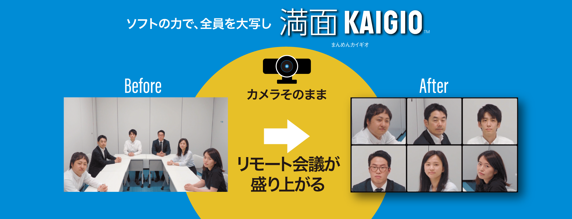 会議室カメラ用ソフト「満面KAIGIO」